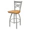 Holland Bar Stool Co 30" Swivel Bar Stool, Nickel Finish, Med Oak Seat 82030ANMedOak - alternate 1